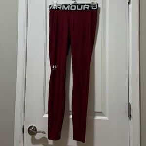 Under Armour Burgundy Performance Leggings